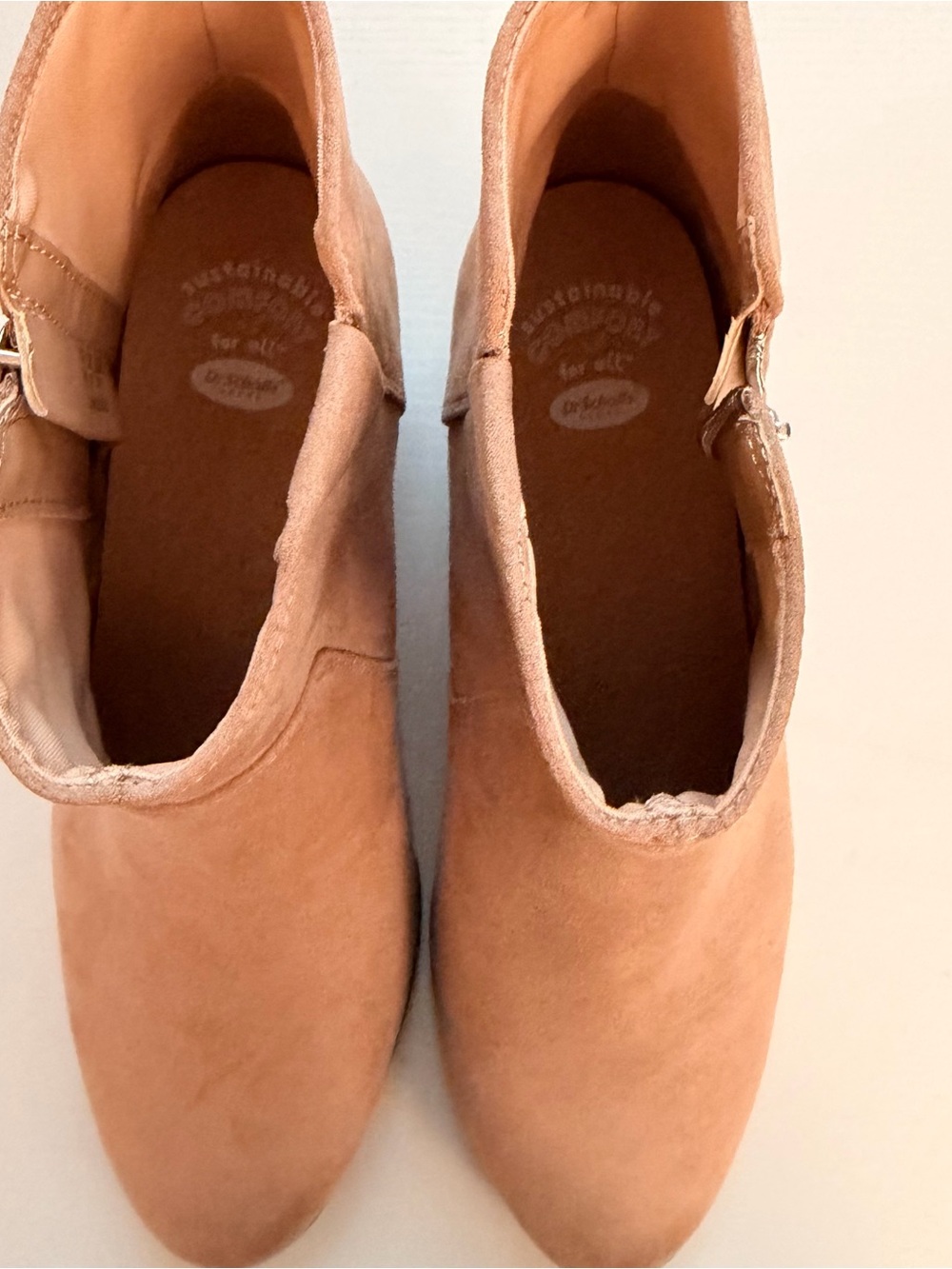 Dr. Scholl’s Lawless Ankle Boots Tan Suede Block Heel Women’s Size 10 - Picture 2 of 4